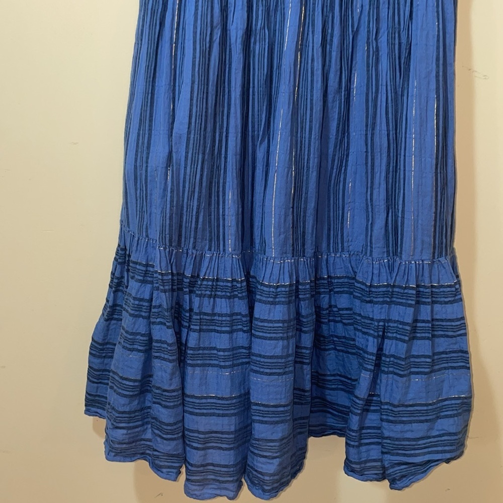 Womens La Vie Rebecca Taylor Strapless Striped Ruffle Dress - Picture 4 of 8